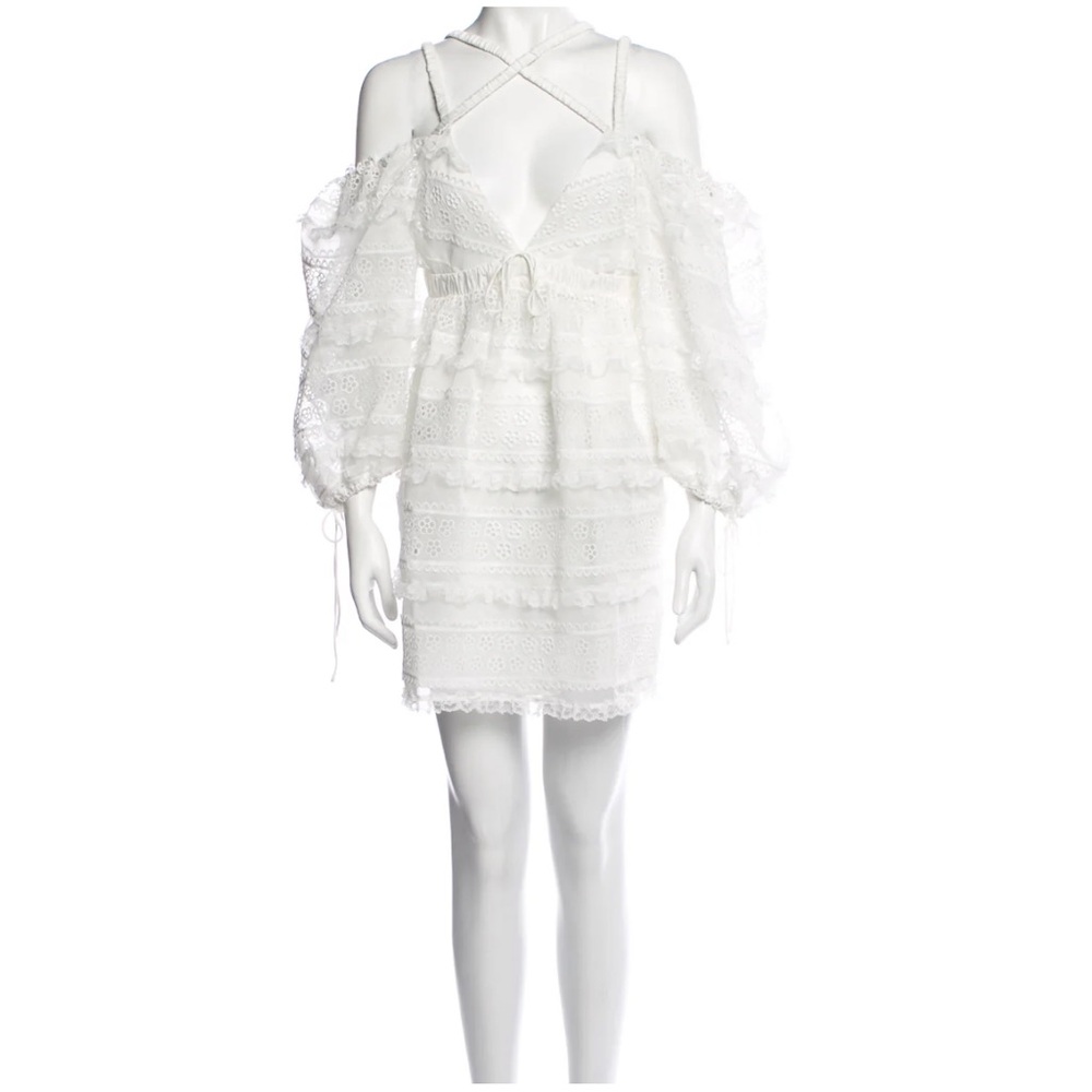 For Love And Lemons White Lace Mini Dress